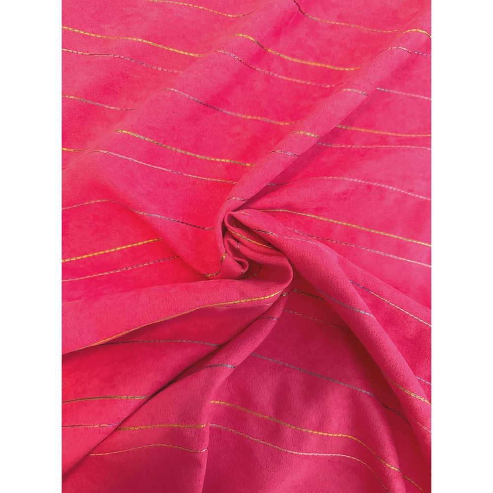 Pink Micro SUEDE Fabric 59" x 74"" light weight New‎ soft faux material stripes